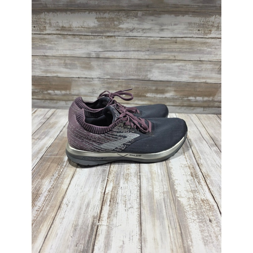 Brooks‎ Ricochet Womens Running Shoes Gray Purple Size 9.5 DNA AMP